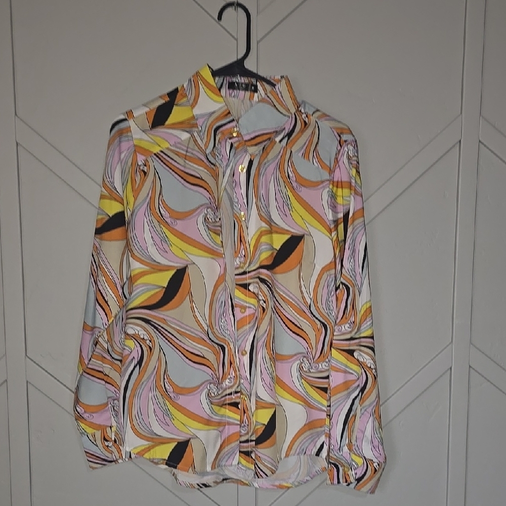 Colorful Swirl Patterned Shirt